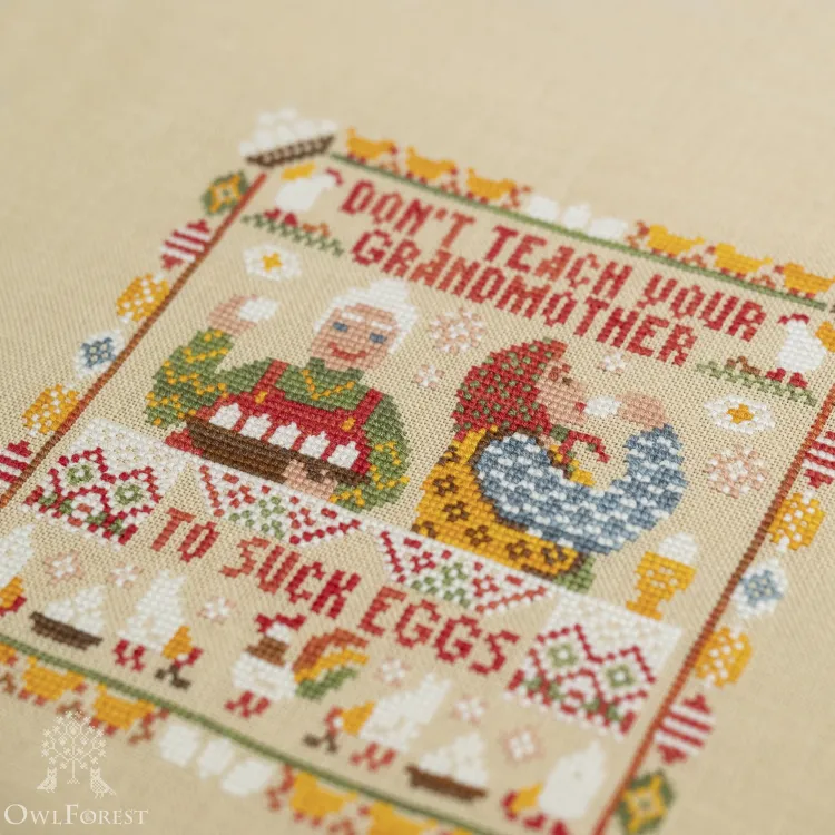 Схема для вышивания  «Пословицы. Grandma and Eggs»