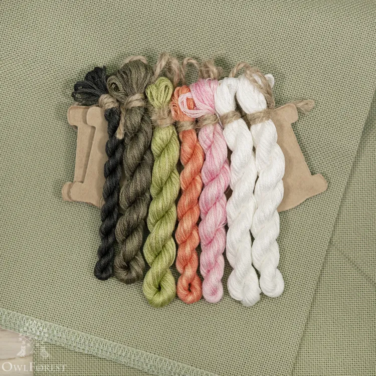 Набор для вышивания «Персиковые журавли»