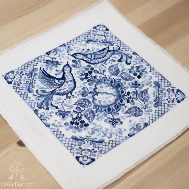 Схема для вышивания «Синие птицы»