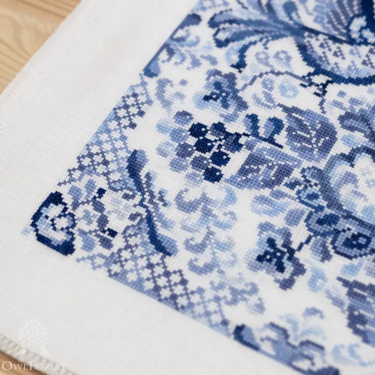 Схема для вышивания «Синие птицы»