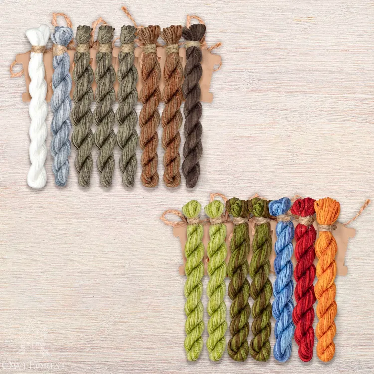 Набор ниток OwlForest для схемы «Деревянная крепость» (ПНК)