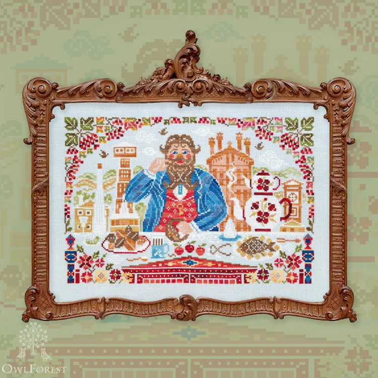 Схема для вышивания «За трапезой»