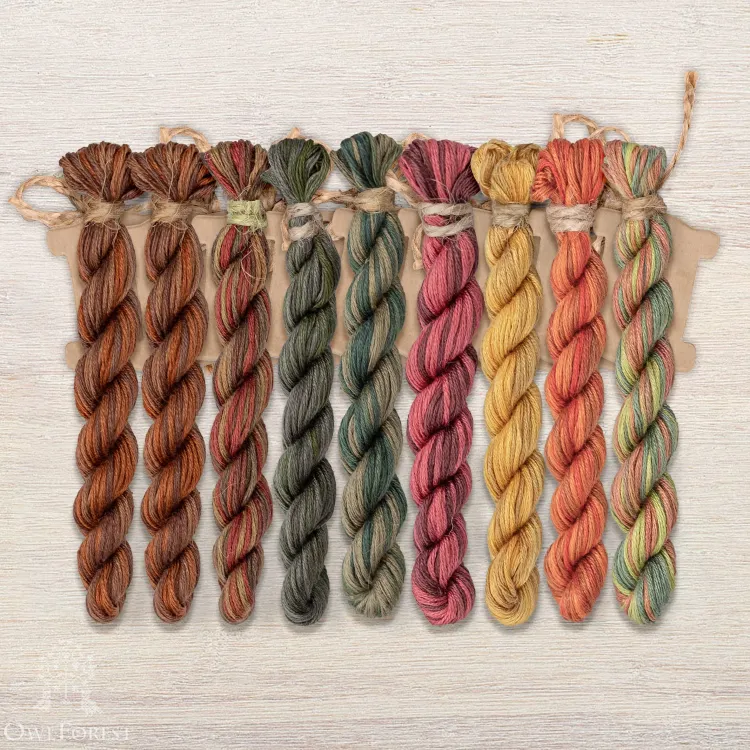 Набор ниток OwlForest для схемы «Олений лес» (ПНК)