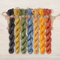 Набор ниток OwlForest для схемы «Птица Сирин» (DMC) 