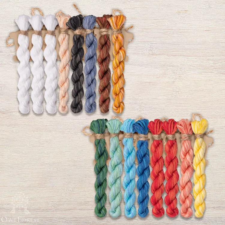 Набор ниток OwlForest для схемы «Команда Нового года» (DMC)