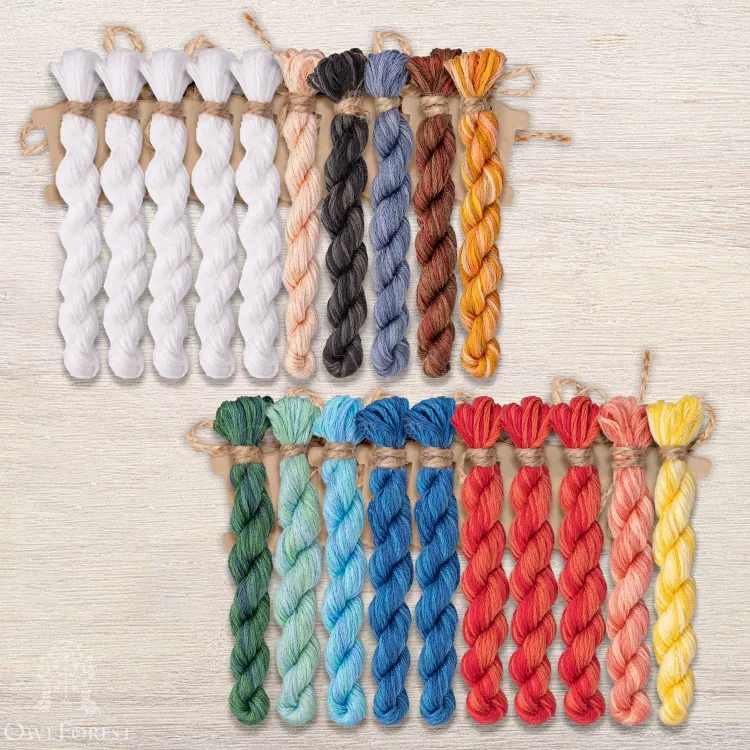 Набор ниток OwlForest для схемы «Команда Нового года» (DMC)