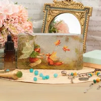 Косметичка кожаная «Феечка и лисы»