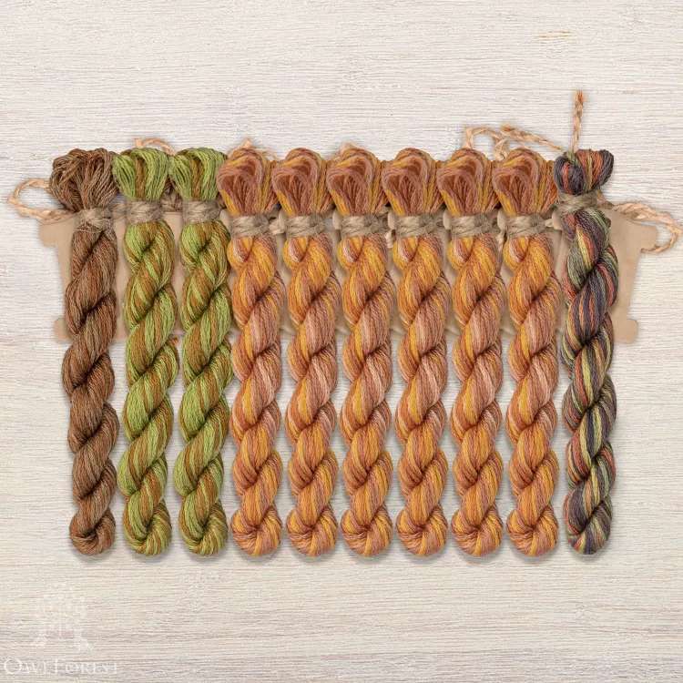 Набор ниток OwlForest для схемы «На закате лета» (DMC)