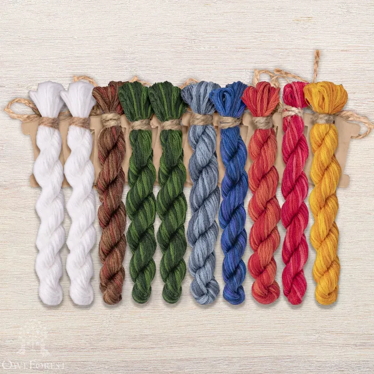 Набор ниток OwlForest для схемы «Старый Новый год» (DMC)