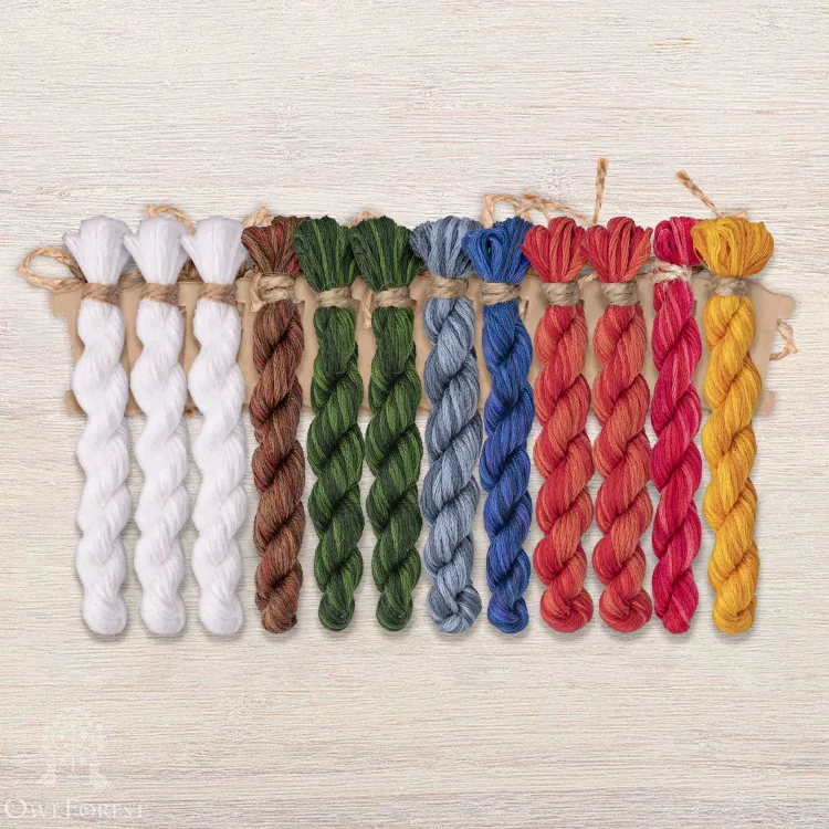 Набор ниток OwlForest для схемы «Старый Новый год» (DMC)