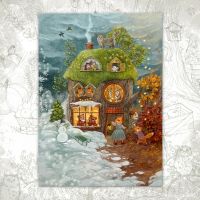 Открытка «Домик всех времён года»