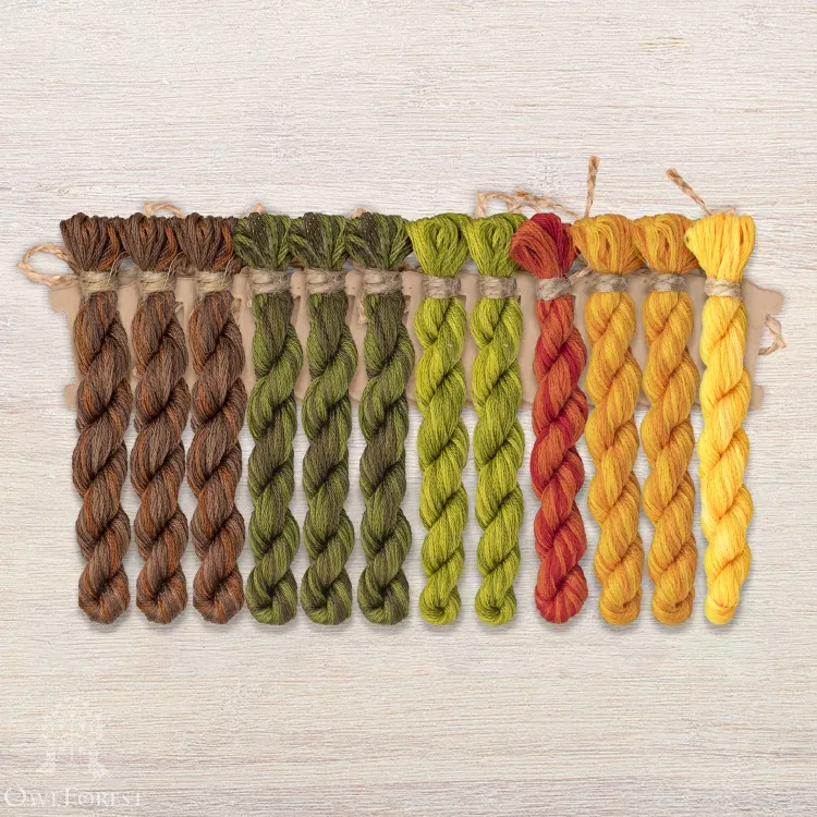 Набор ниток OwlForest для схемы «Подводное царство» (DMC)