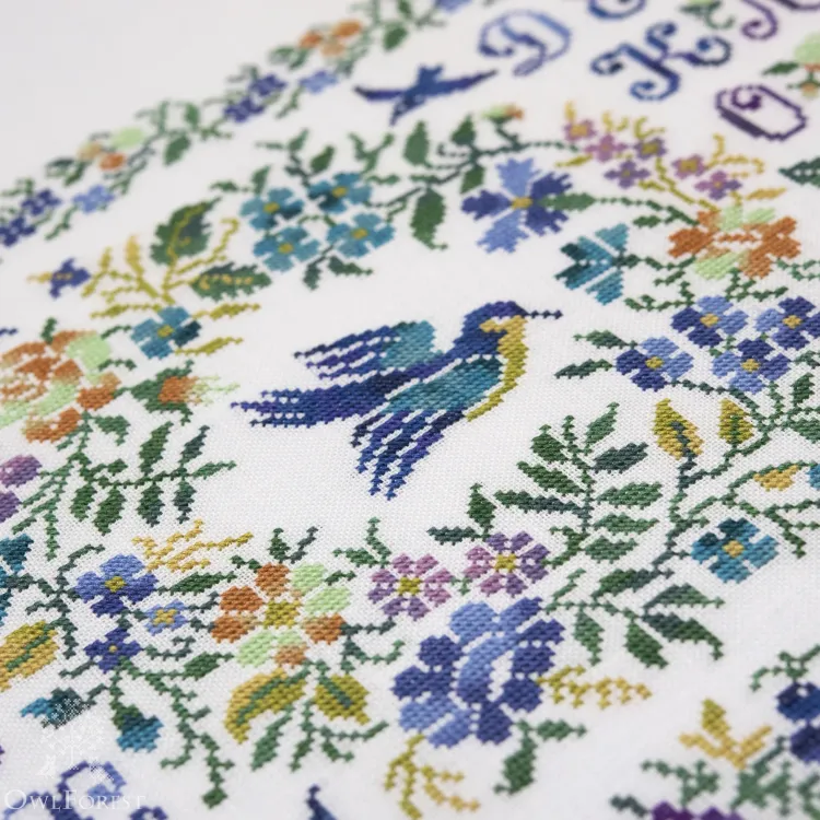 Схема для вышивания «Весенняя азбука» с русскими буквами