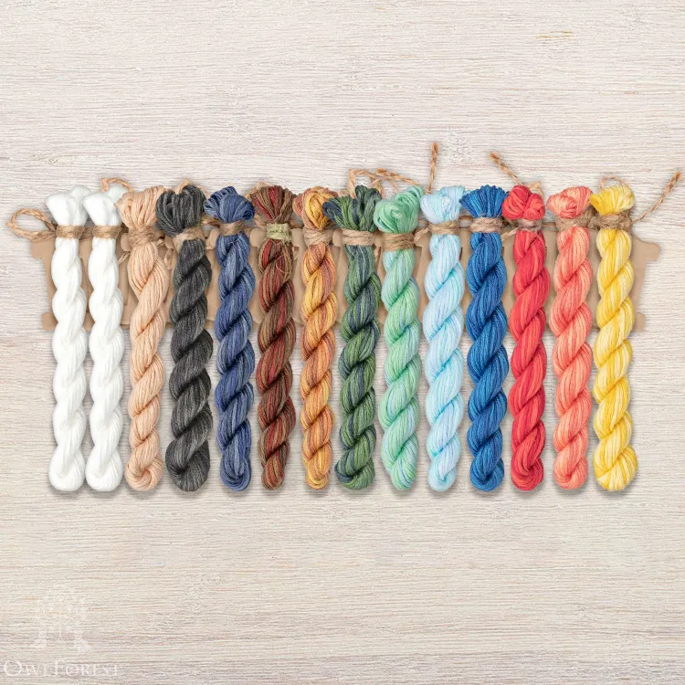 Набор ниток OwlForest для схемы «Команда Нового года» (ПНК)