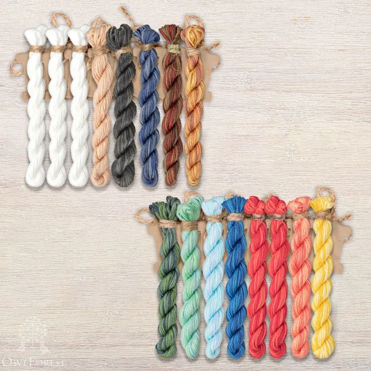 Набор ниток OwlForest для схемы «Команда Нового года» (ПНК)