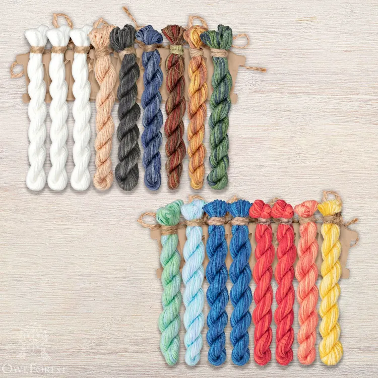 Набор ниток OwlForest для схемы «Команда Нового года» (ПНК)