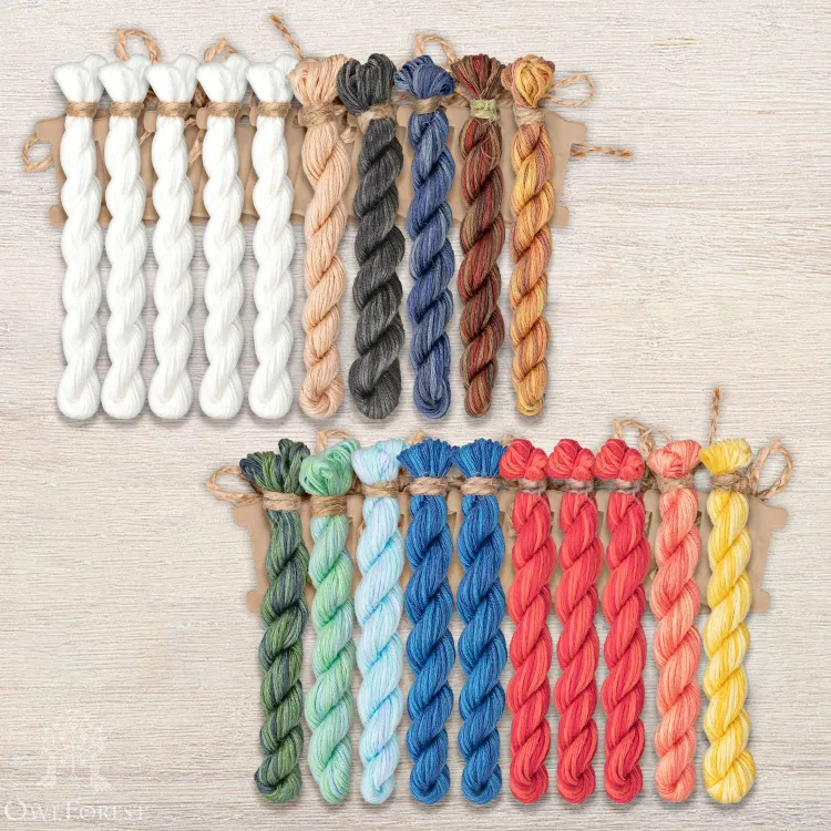 Набор ниток OwlForest для схемы «Команда Нового года» (ПНК)