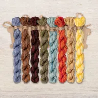 Набор ниток OwlForest для схемы «Портрет Бобра» (DMC)