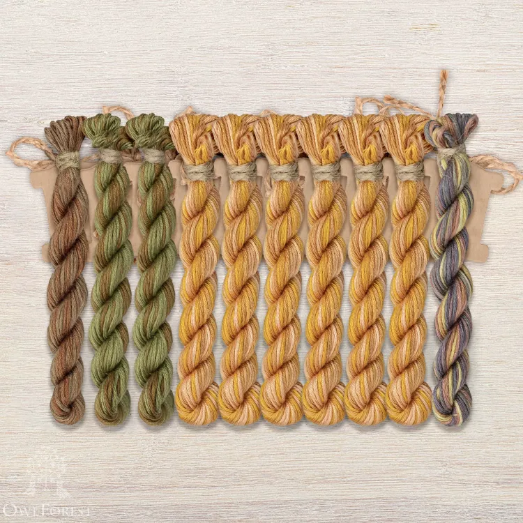 Набор ниток OwlForest для схемы «На закате лета» (ПНК)