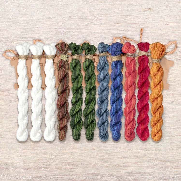 Набор ниток OwlForest для схемы «Старый Новый год» (ПНК)