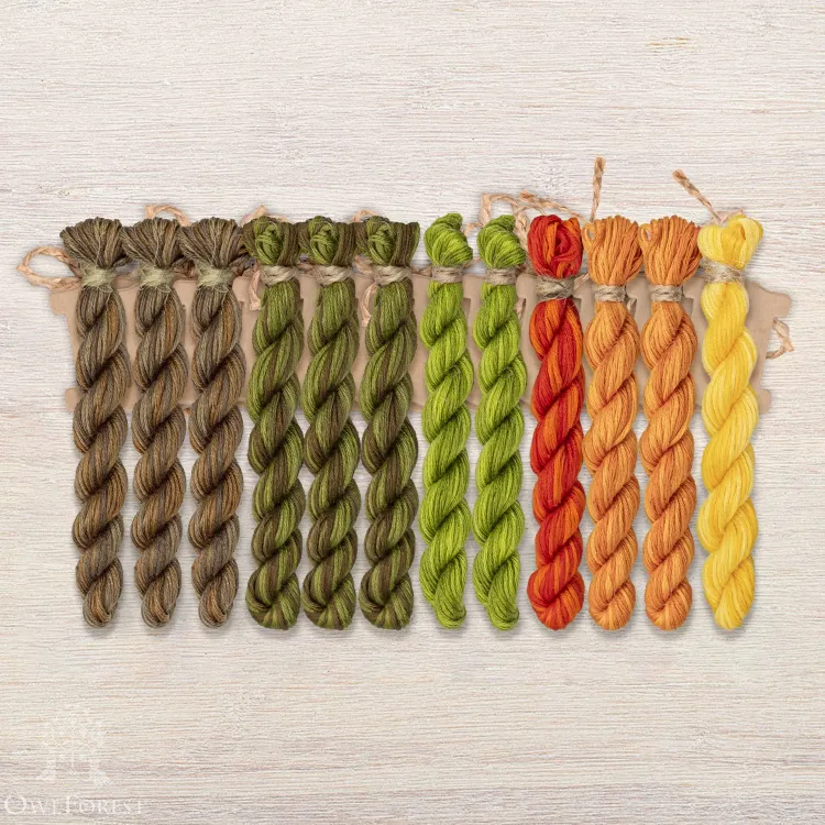 Набор ниток OwlForest для схемы «Подводное царство» (ПНК)