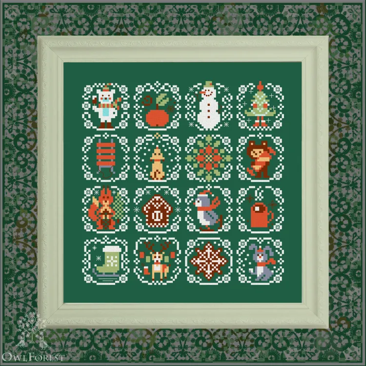 Схема для вышивания «Новогодние миниатюры» 