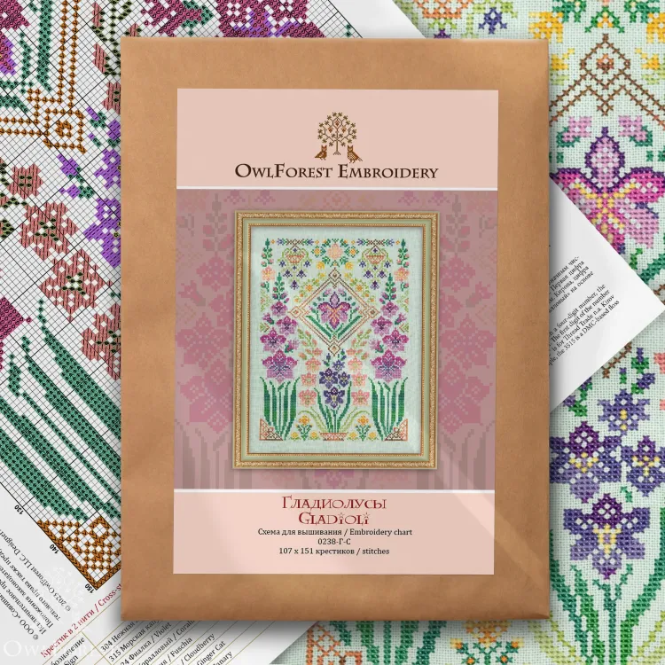 Схема для вышивания «Гладиолусы»