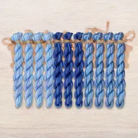 Набор ниток OwlForest для схемы «Синие птицы» (ПНК)