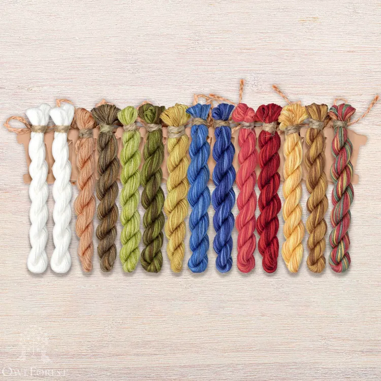 Набор ниток OwlForest для схемы «За трапезой» (ПНК им. Кирова)