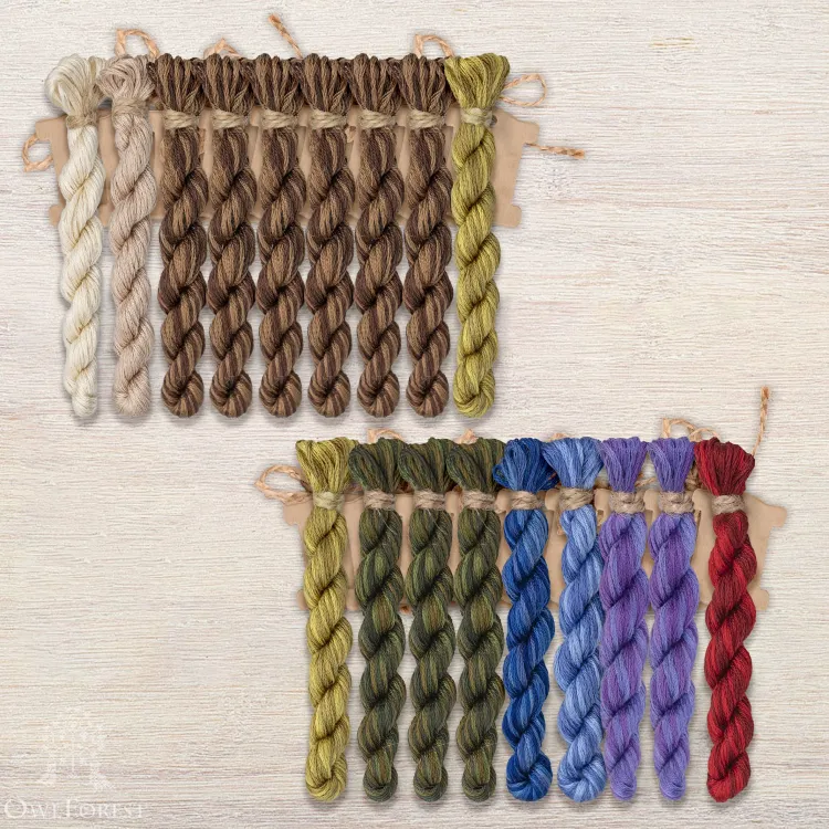 Набор ниток OwlForest для схемы «Яга» (DMC)