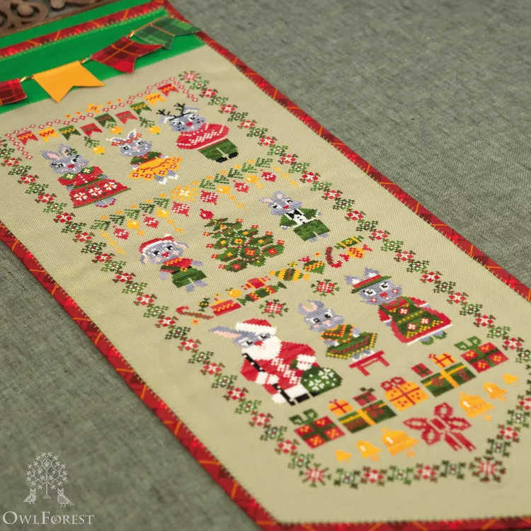 Схема для вышивания «Новогодние зайцы»