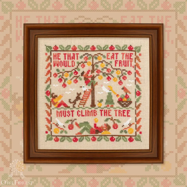Схема для вышивания  «Пословицы. Fruit on the Tree»