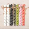 Набор ниток OwlForest для схемы «Персиковые журавли» (ПНК им. Кирова)