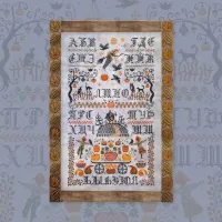 Схема для вышивания «Азбука осенней ночи» с русскими буквами