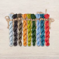 Набор ниток OwlForest для схемы «Портрет Енота» (DMC)