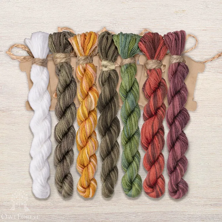 Набор ниток OwlForest для схемы «Красная крепость» (DMC)