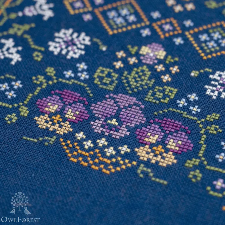 Схема для вышивания «Анютины глазки»