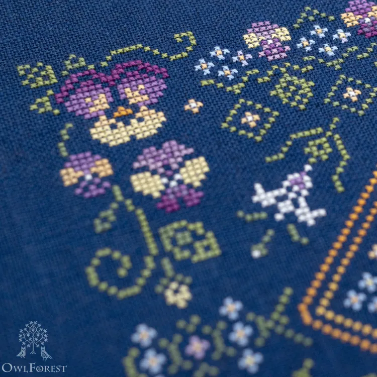 Схема для вышивания «Анютины глазки»