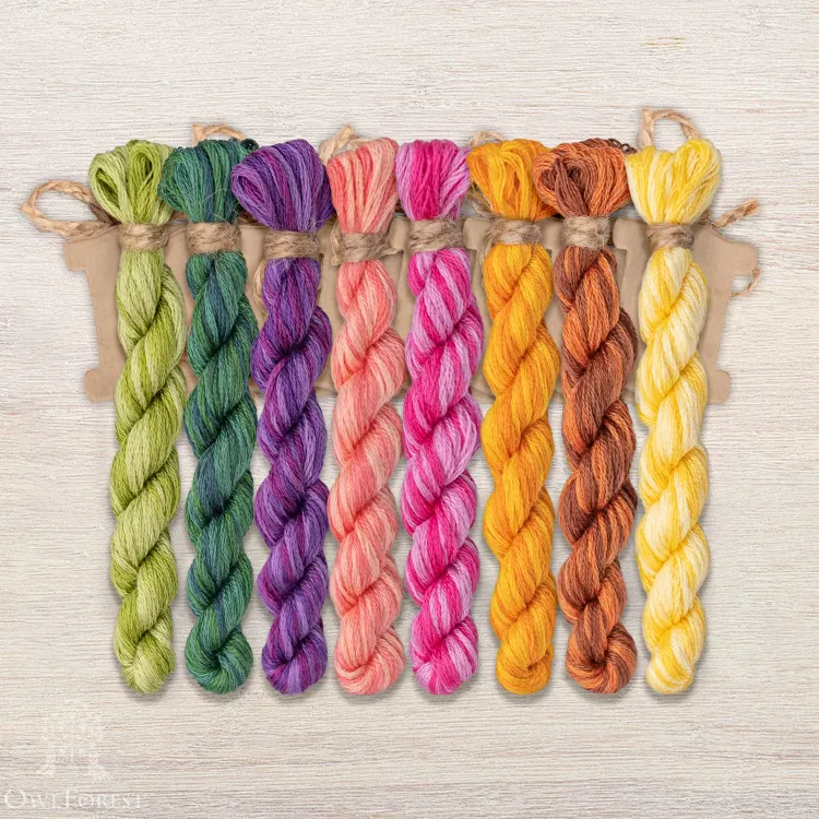 Набор ниток OwlForest для схемы «Гладиолусы» (DMC)