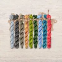 Набор ниток OwlForest для схемы «Портрет Енота» (ПНК им. Кирова)