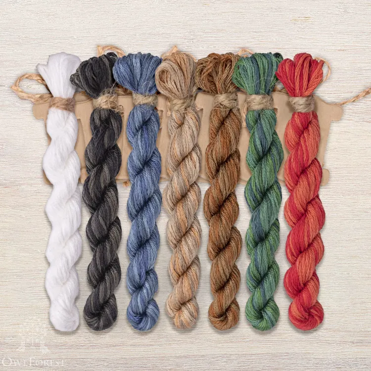 Набор ниток OwlForest для схемы «Зимние хлопотушки» (DMC)