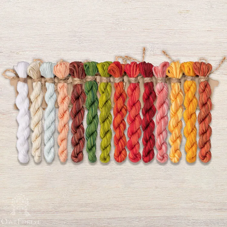 Набор ниток OwlForest для схемы «Дачный домик» (DMC)