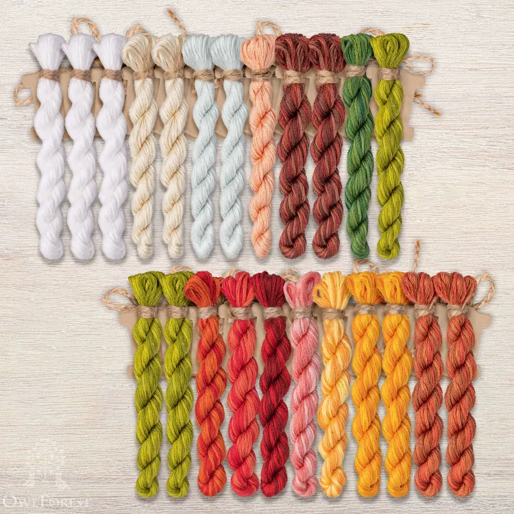 Набор ниток OwlForest для схемы «Дачный домик» (DMC)