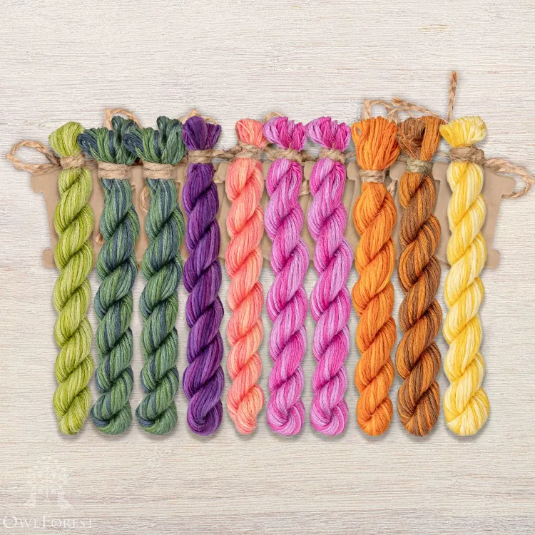 Набор ниток OwlForest для схемы «Гладиолусы» (ПНК)