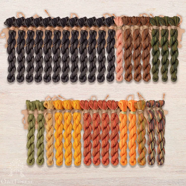 Набор ниток OwlForest для схемы «Азбука осенней ночи» Рус. (DMC)