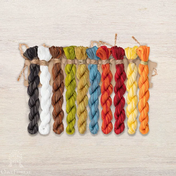 Набор ниток OwlForest для схемы «Портрет Гуся» (DMC)