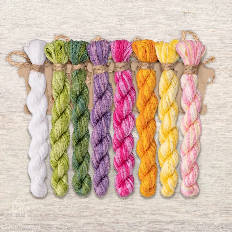 Набор ниток OwlForest для схемы «Орхидеи» (DMC)