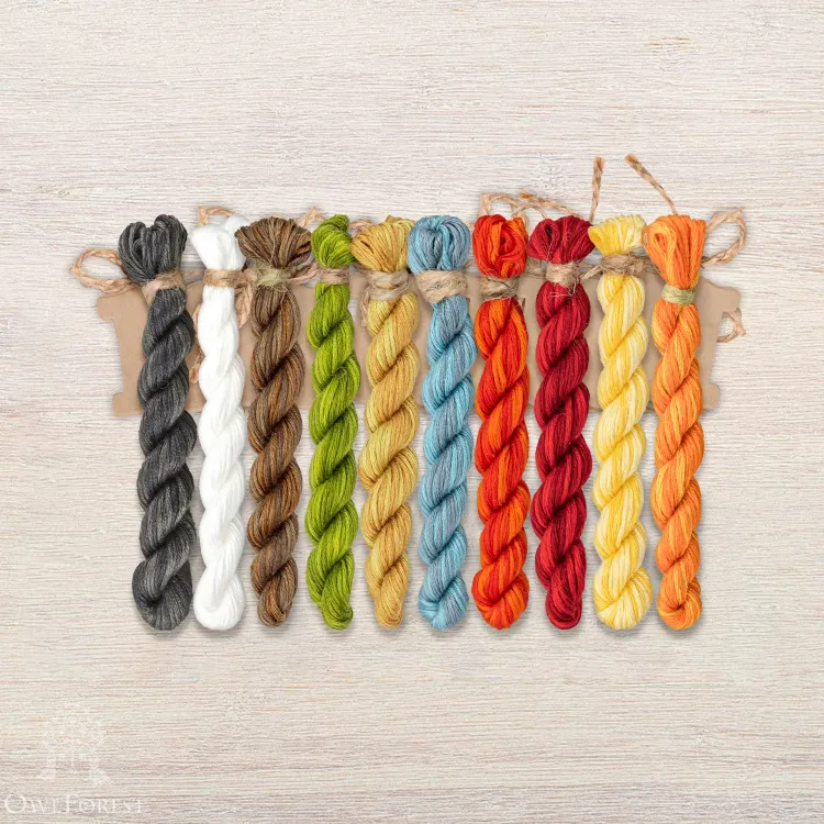 Набор ниток OwlForest для схемы «Портрет Гуся» (ПНК им. Кирова)