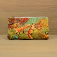 Косметичка кожаная «Лисы»