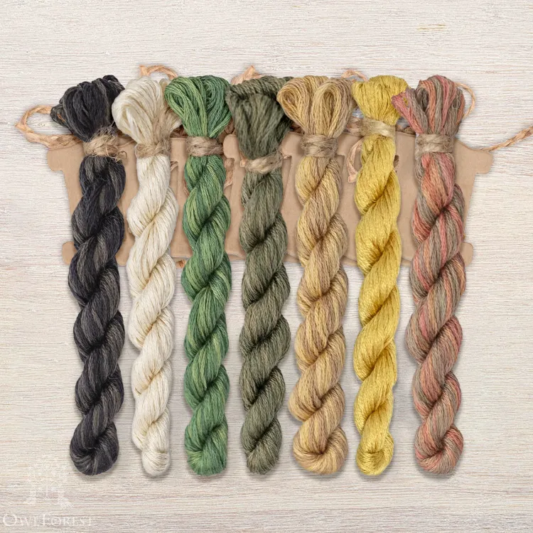 Набор ниток OwlForest для схемы «Чижик-пыжик» (DMC)